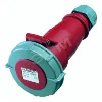 32A, 6ч, 5п, 400B, 50-60Гц. Розетка кабельная, литой корпус, защита от натяжения и перегибов кабеля, в Москве 32A, 6ч, 5п, 400B, 50-60Гц. Розетка кабельная, литой корпус, защита от натяжения и перегибов кабеля, - foto